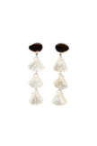 CHAN LUU- Scale White Mother of Pearl Earrings - Edit by Elaine Turner