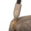 Jackie Camera Bag- Taupe Quilted Pebble Leather