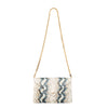 Bella Clutch- Blue Multi Python
