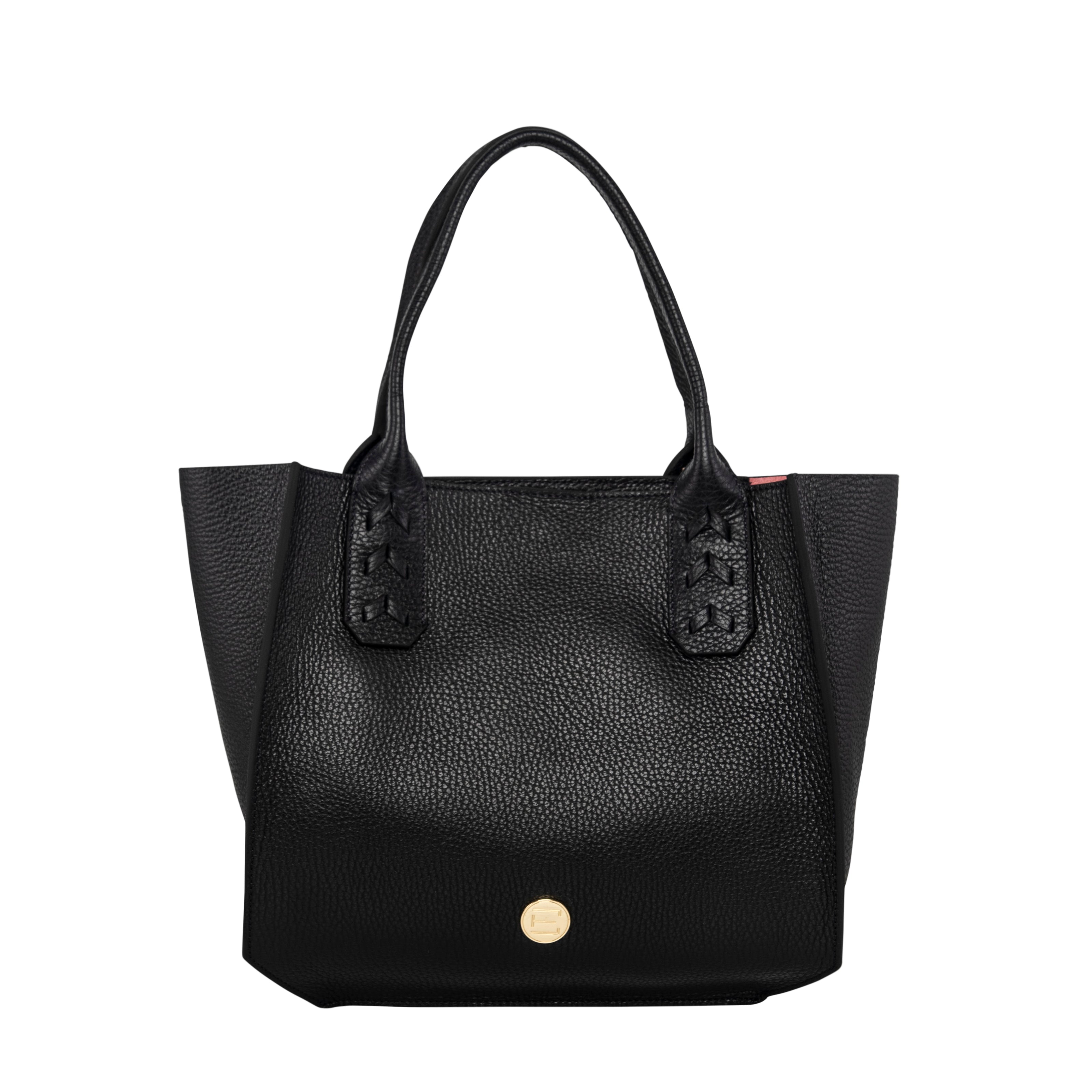 Mauney Satchel Bag- Black Solid Pebble – Edit by Elaine Turner