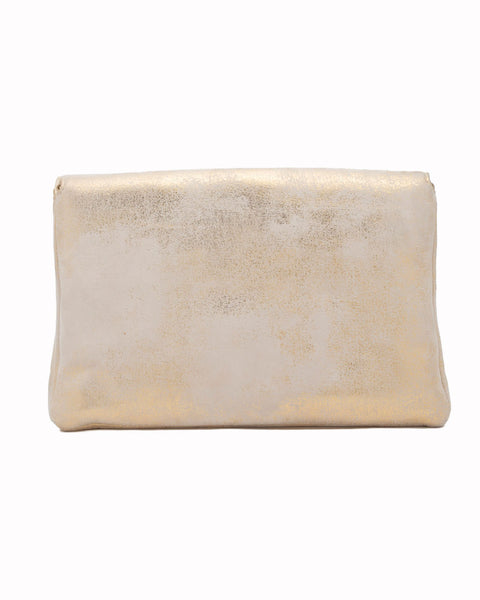 Elaine Turner- Bella Clutch- Distressed Champagne Leather