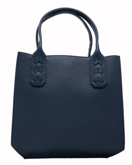 Elaine Turner- Mauney Satchel Bag- Navy Pebble