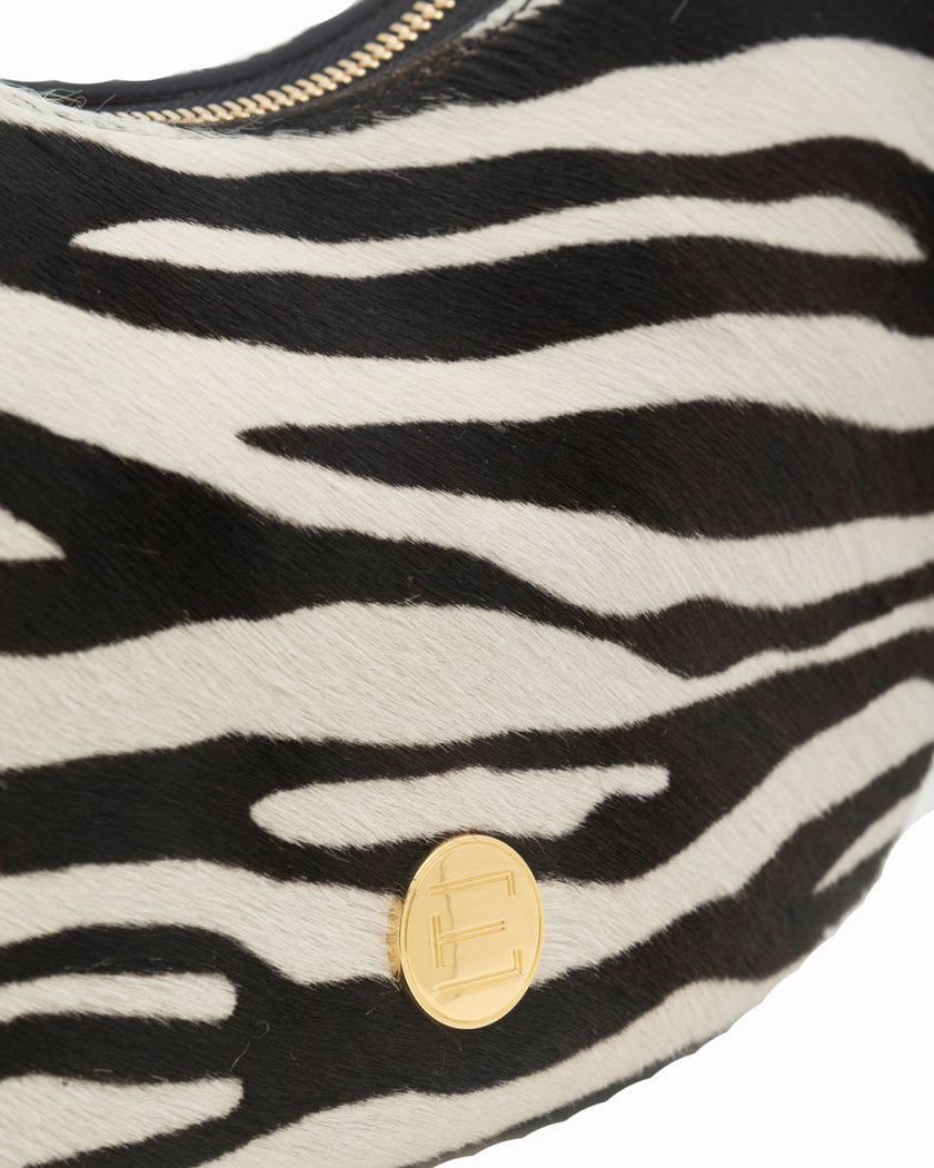 Elaine Turner- Sawyer Shoulder Bag- Zebra Haircalf - Edit by Elaine Turner