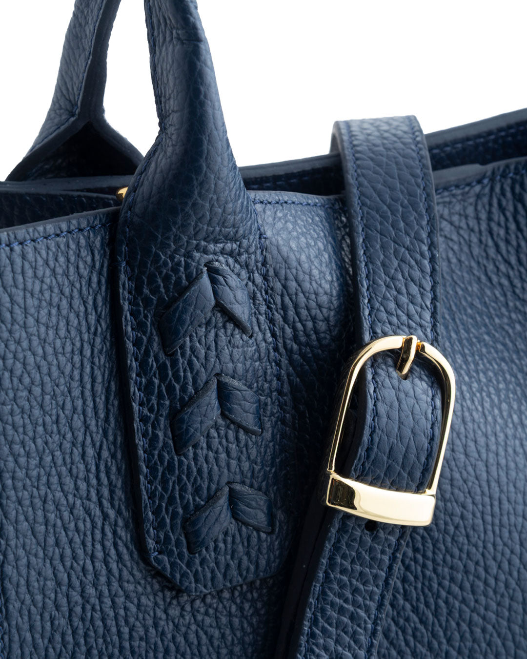Elaine Turner- Mauney Satchel Bag- Navy Pebble - Edit by Elaine Turner