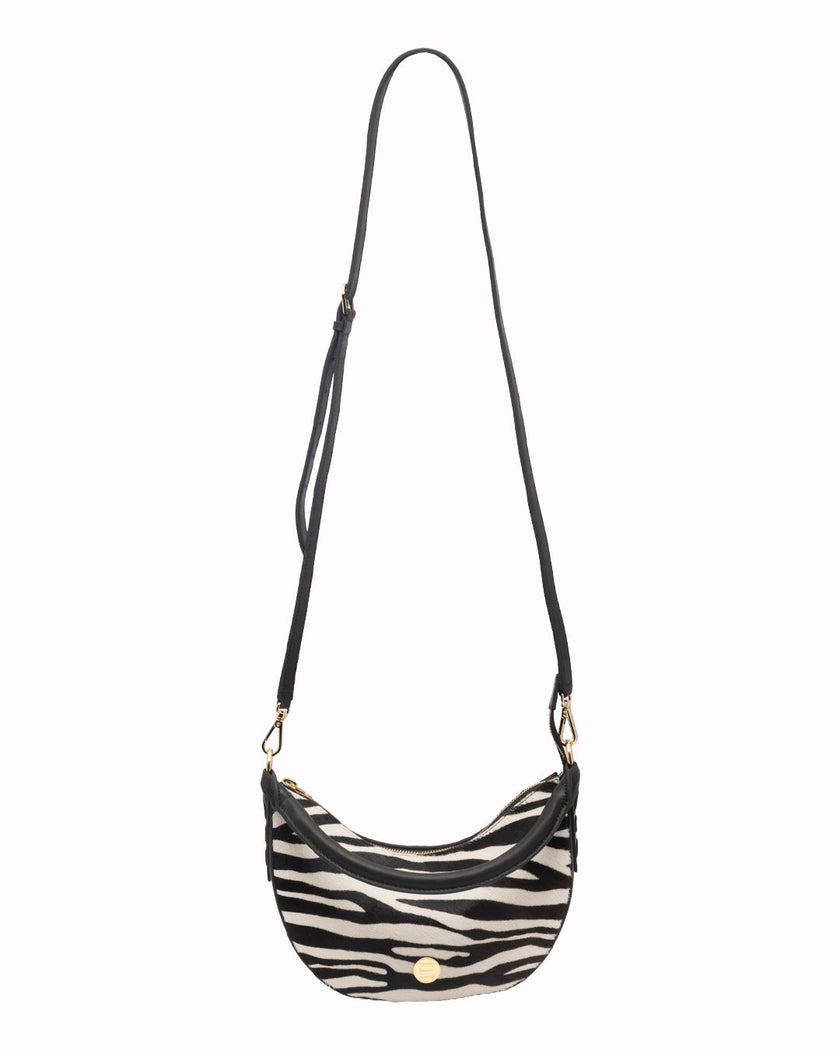 Elaine Turner- Sawyer Shoulder Bag- Zebra Haircalf - Edit by Elaine Turner