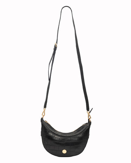 Elaine Turner- Sawyer Shoulder Bag- Black Croc
