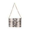 The Aerin Envelope Clutch - Black & White Python