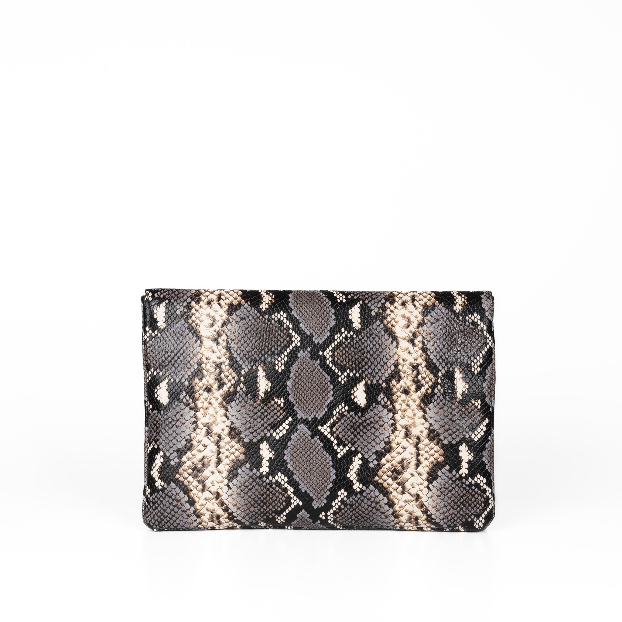 The Aerin Envelope Clutch - Gray Python