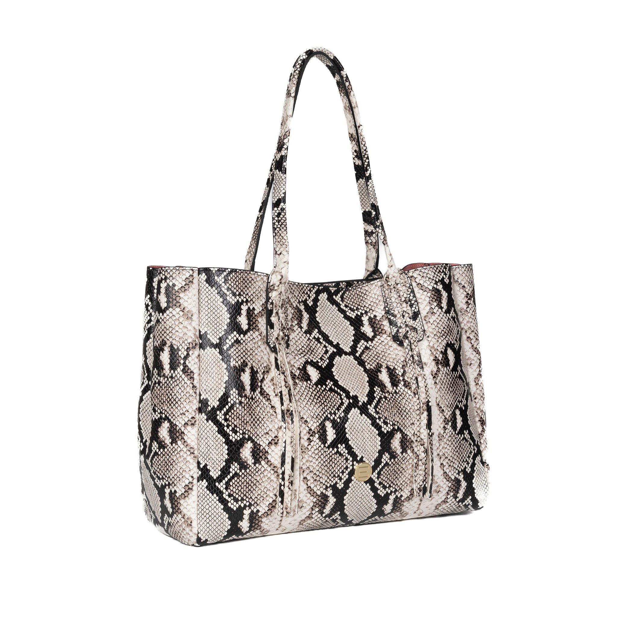 The Ali Tote - Black & White Python