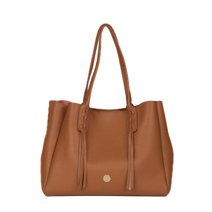 The Ali Tote - Camel Pebble