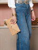 Bella Clutch- Cork with Gold Flecks