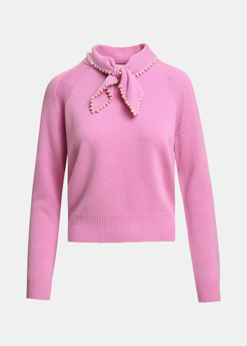 Essentiel Antwerp-Kasa Pullover sweater - millenial pink. Available at edit by Elaine Turner in Houston, TX. Flat lay view.