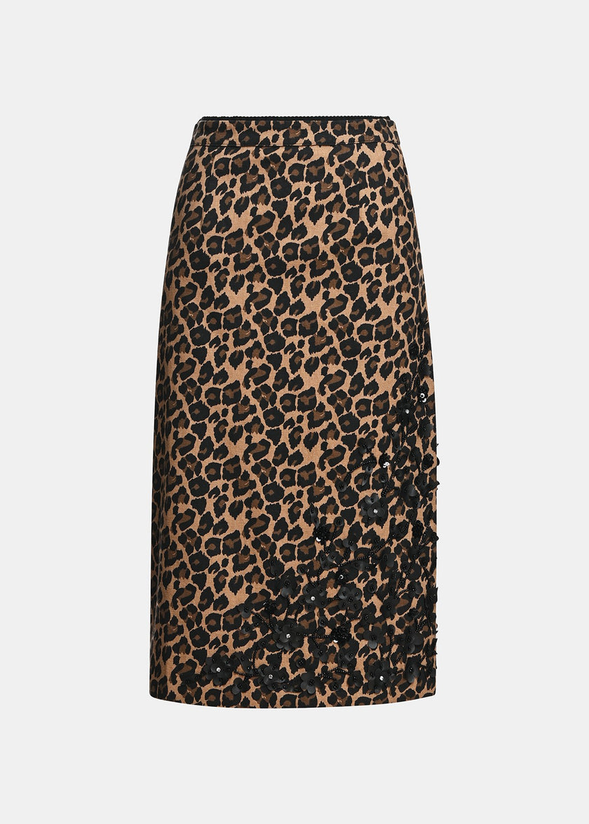 Essentiel Antwerp- Kasey Midi Length Skirt - Camel Club