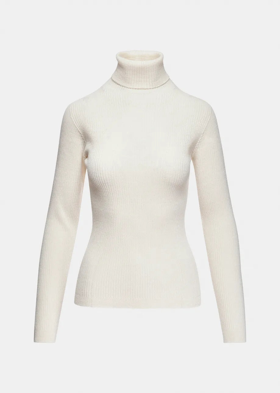Essentiel Antwerp - Kelmuse Knitted Pullover - Off White. Flat Lay View. Available at Edit by Elaine Turner in Houston, TX. 