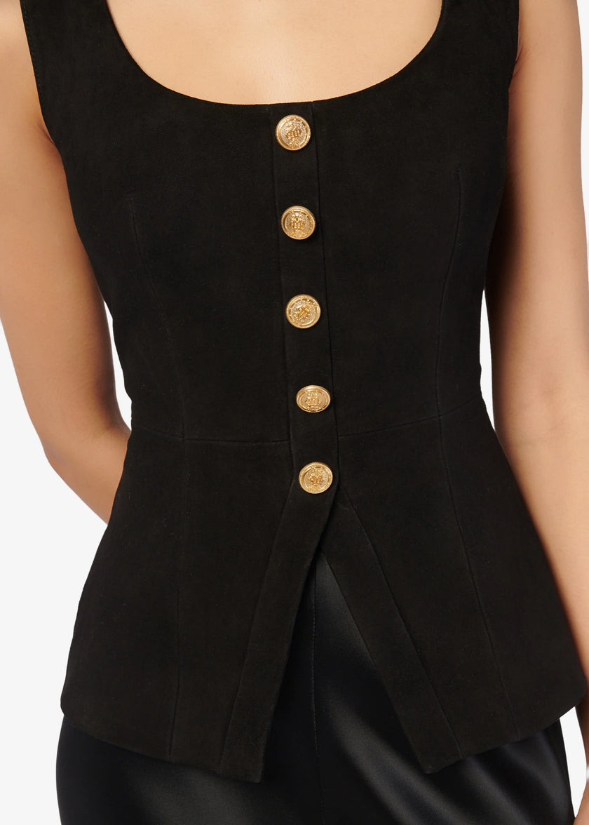 Nolan Suede Corset Top