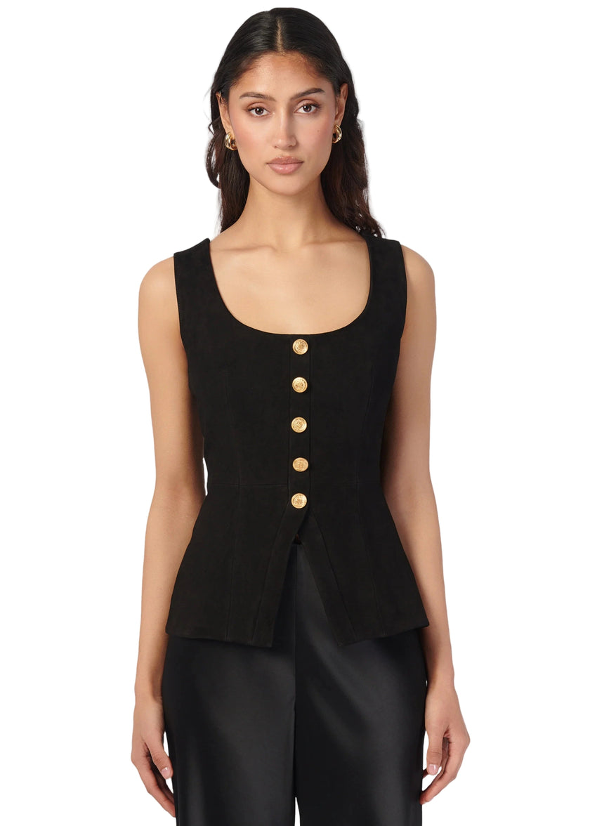 Nolan Suede Corset Top