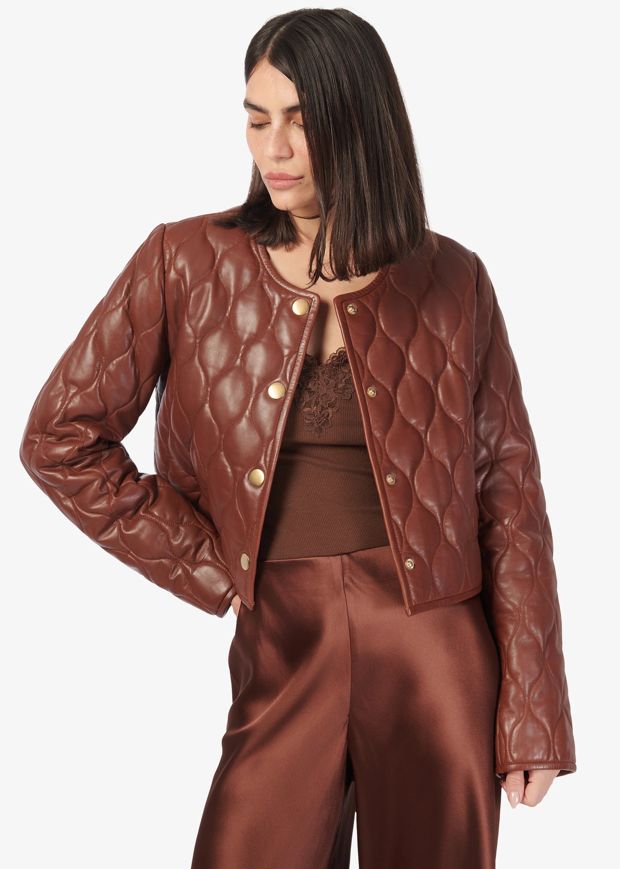 Wanda Genuine Leather Jacket