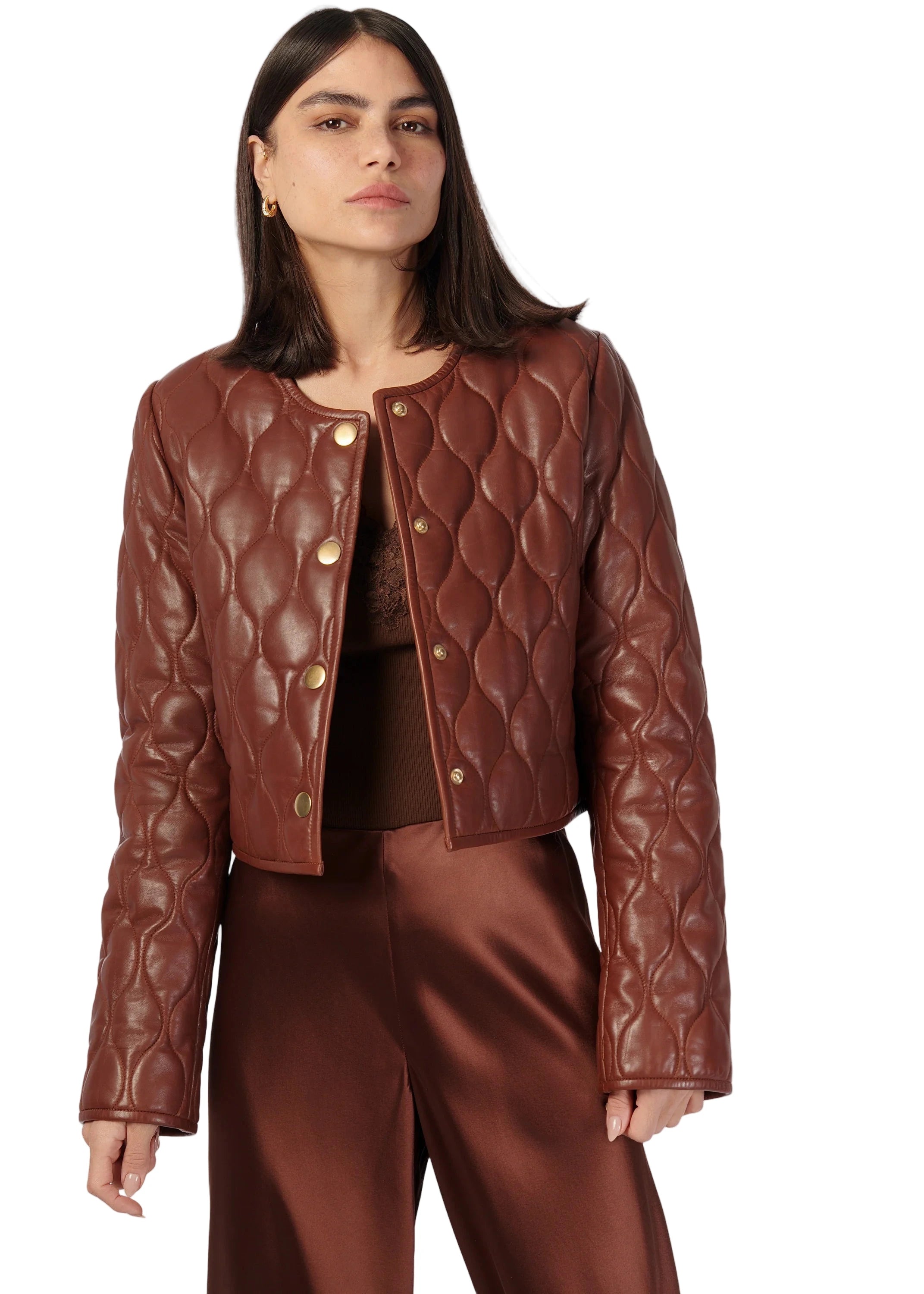 Wanda Genuine Leather Jacket