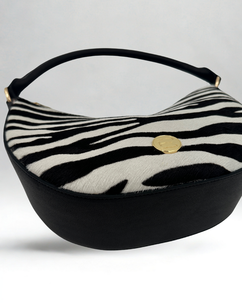 Sawyer Shoulder Bag- Zebra Haircalf