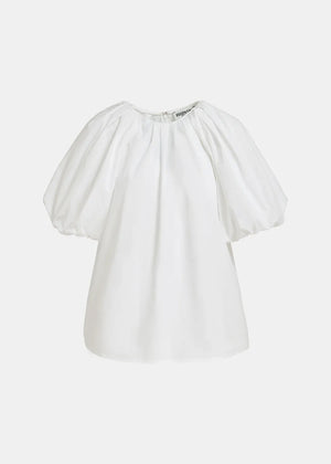 White Fay Puff Sleeve Top