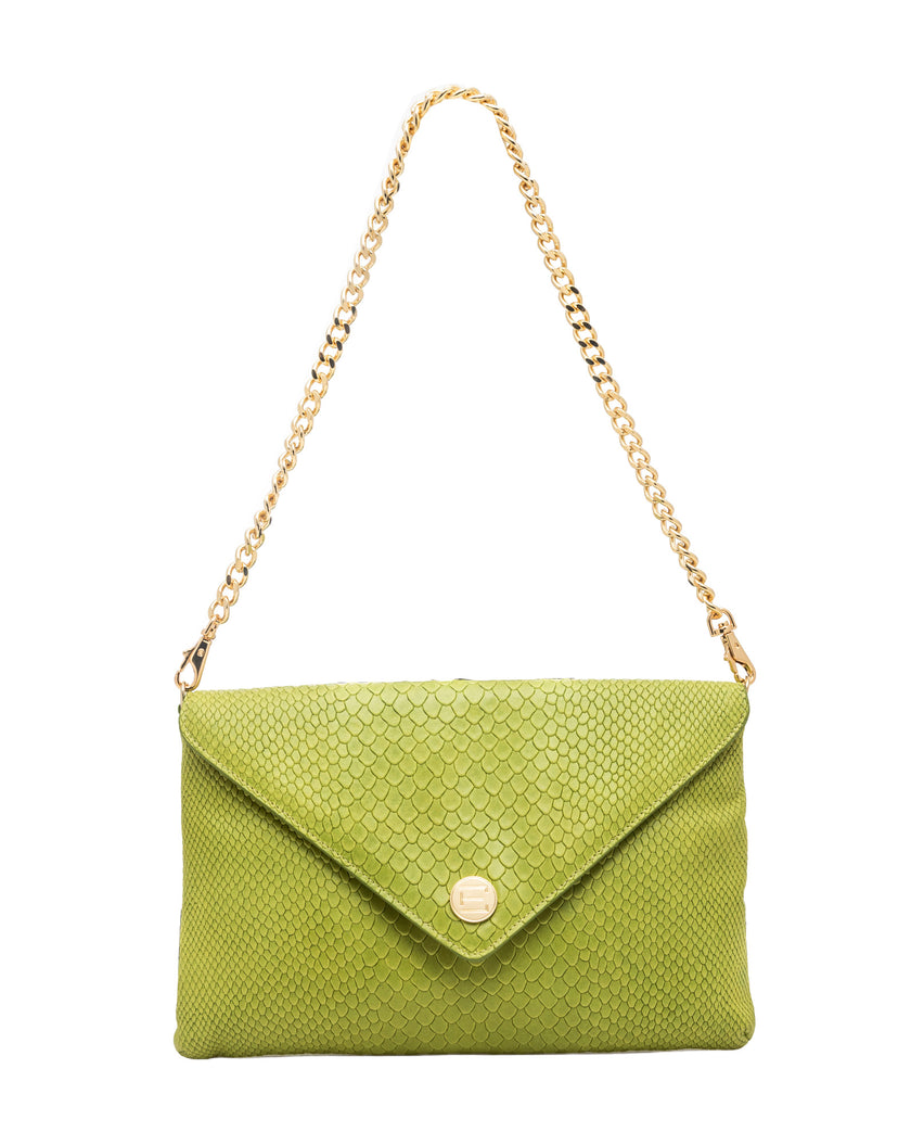Elaine Turner- Bella Clutch- Chartreuse Lizard - Edit by Elaine Turner