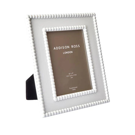 Bobbin Lacquer Photo Frame- White