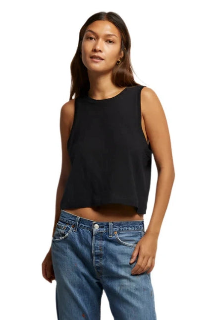 Gracie Recycled Cotton Tank- Black