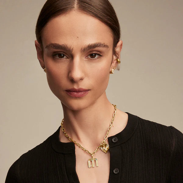 Groovy Diamond Initial Hinged Charm