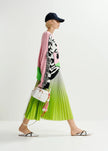 Haries Pleated Midi Skirt