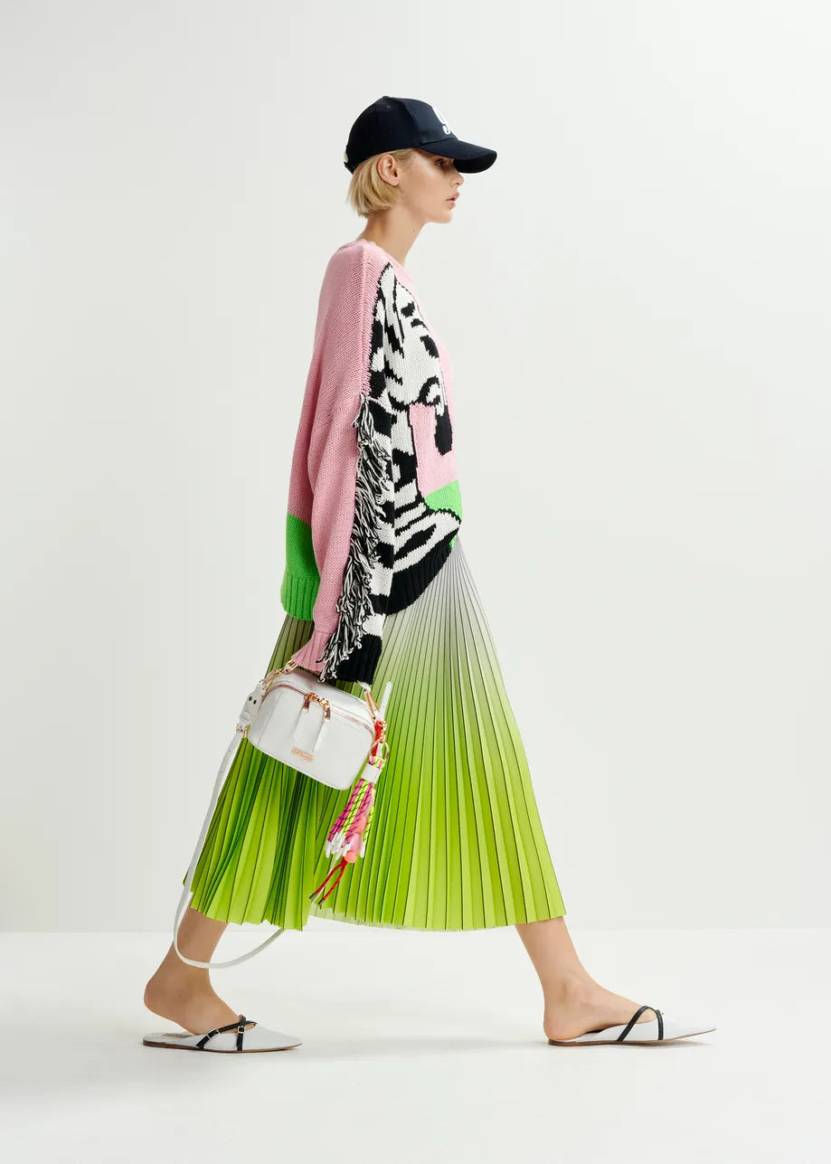 Haries Pleated Midi Skirt