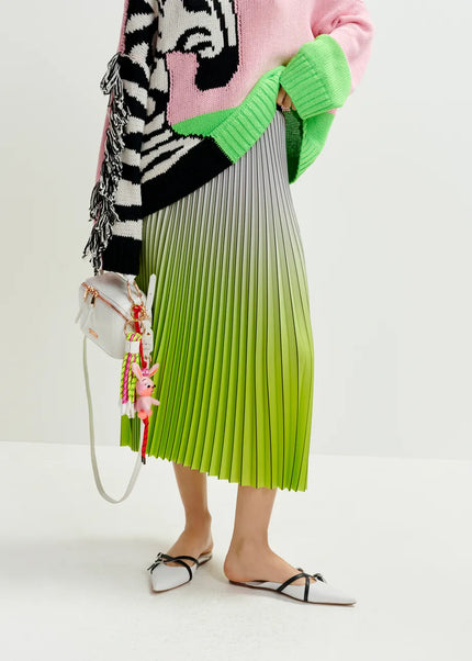 Haries Pleated Midi Skirt