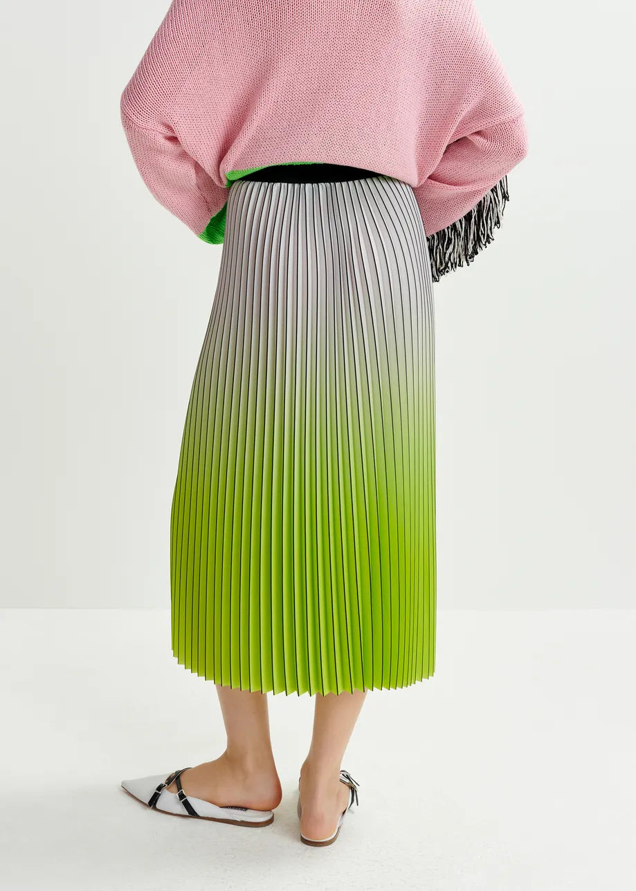 Haries Pleated Midi Skirt
