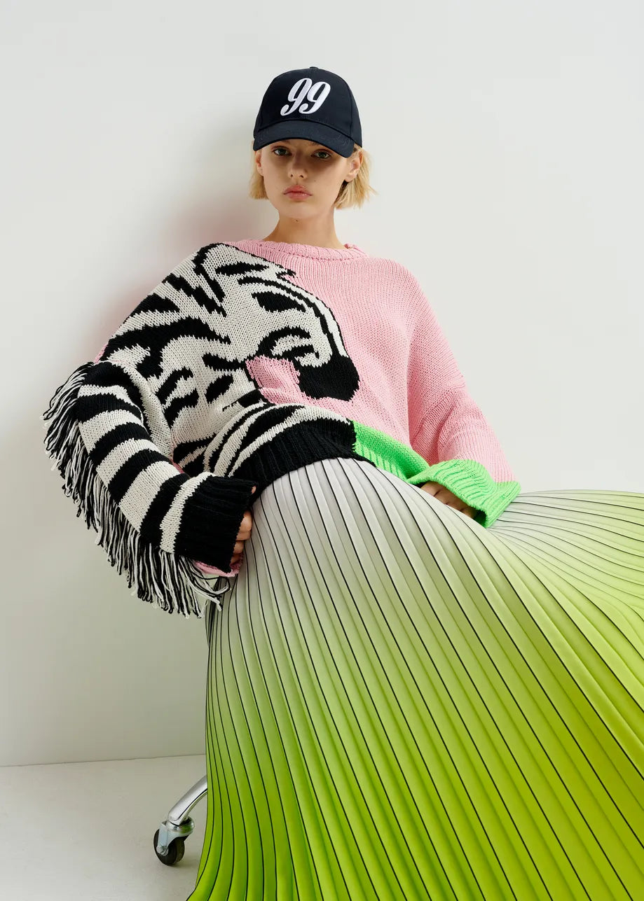 Haries Pleated Midi Skirt