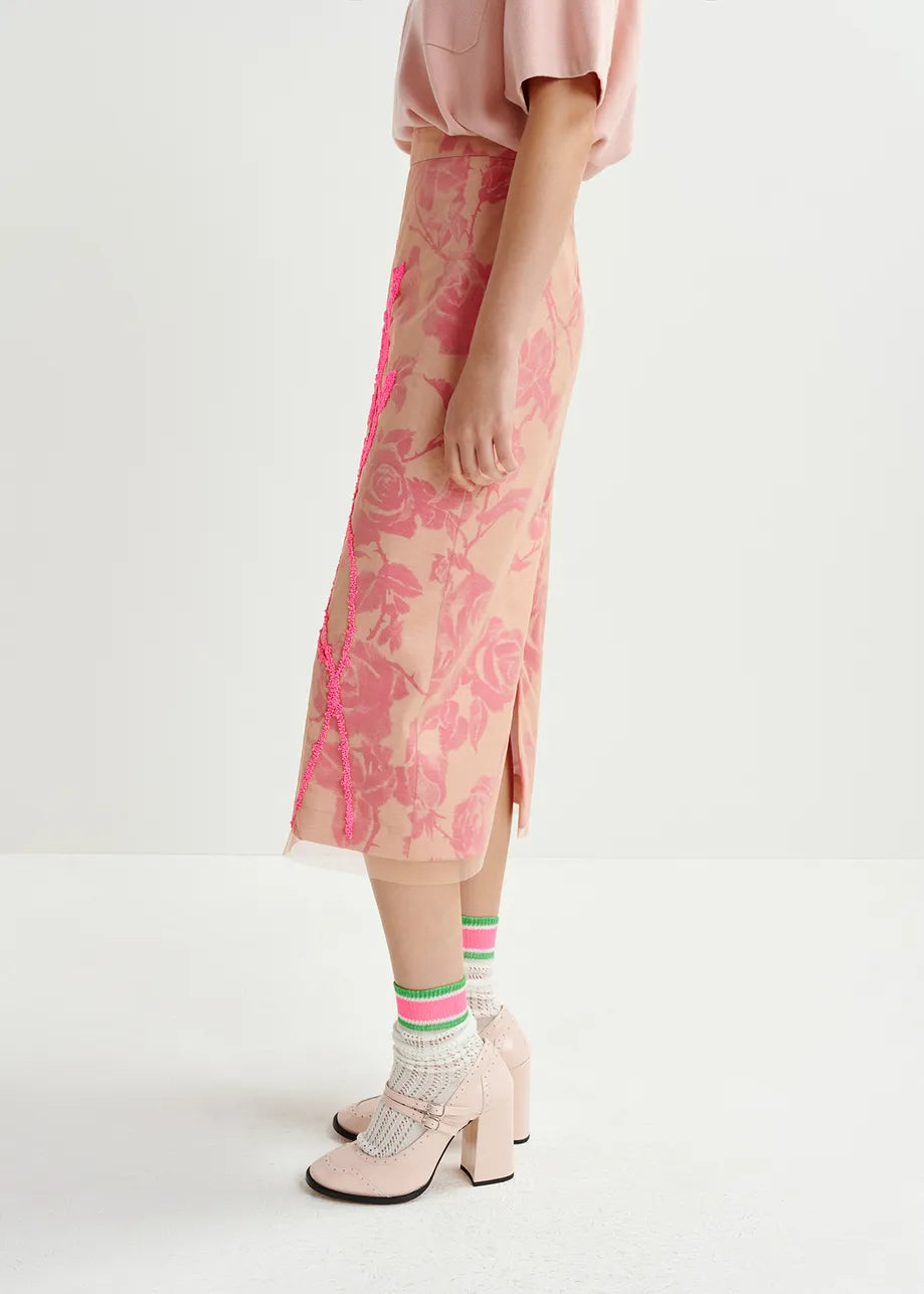 Hisces Tulle Midi Skirt