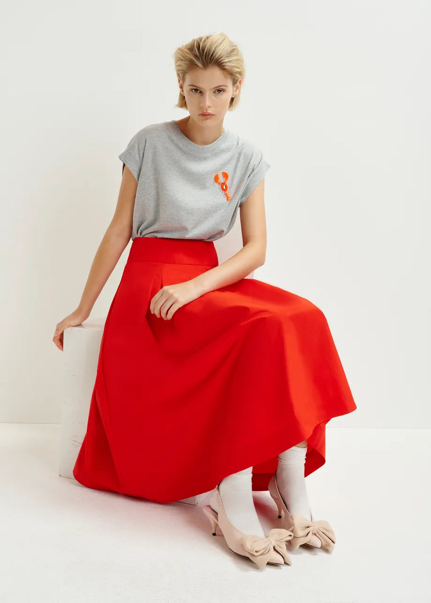 Hosanna Pleated Midi Skirt