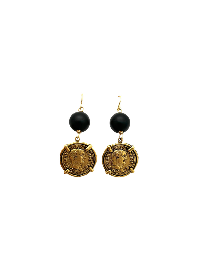 Harper Hart- Caroline Black Onyx Earrings