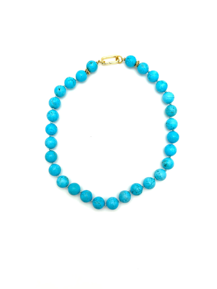 Harper Hart Isabel Necklace - Peruvian Turquoise. Available at Edit by Elaine Turner in Houston, TX. Flat Lay View 