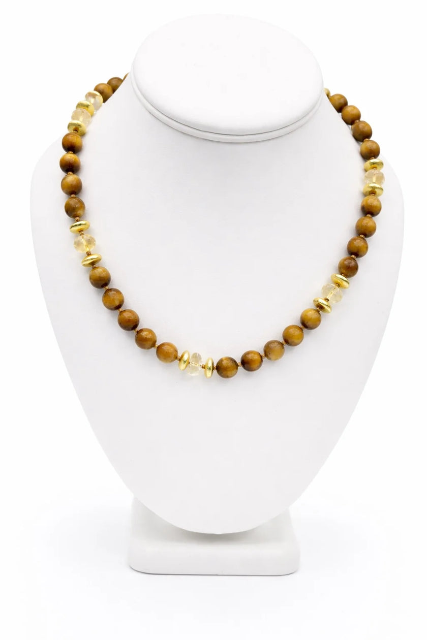 Harper Hart Sienna Necklace Tigers Eye. Available at Edit by Elaine Turner in Houston, TX. 