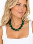 Harper Hart Jewelry - Annaleigh Necklace in Malachite. Available at Edit by Elaine Turner in Houston, TX. Model Front View. 
