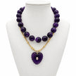 Harper Hart Jewelry - St. Moritz Necklace - Round Amethyst. Available at Edit by Elaine Turner in Houston, TX. 