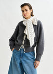 Ideas Knit Grey Pearl Cardigan