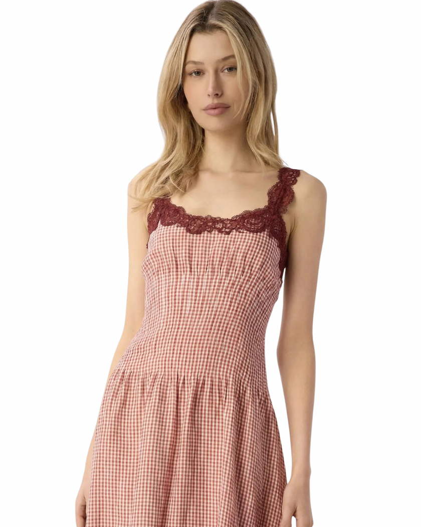 CAMI NYC- Kairina Midi Dress- Berry Gingham