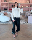 Knit Polo-Neck Sweater