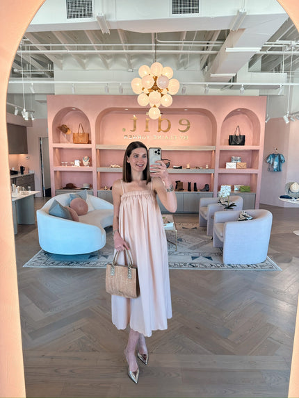 Brazeau Tricot- Scallop Dress- Peanut