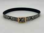 Reversible Black & White Python Belt