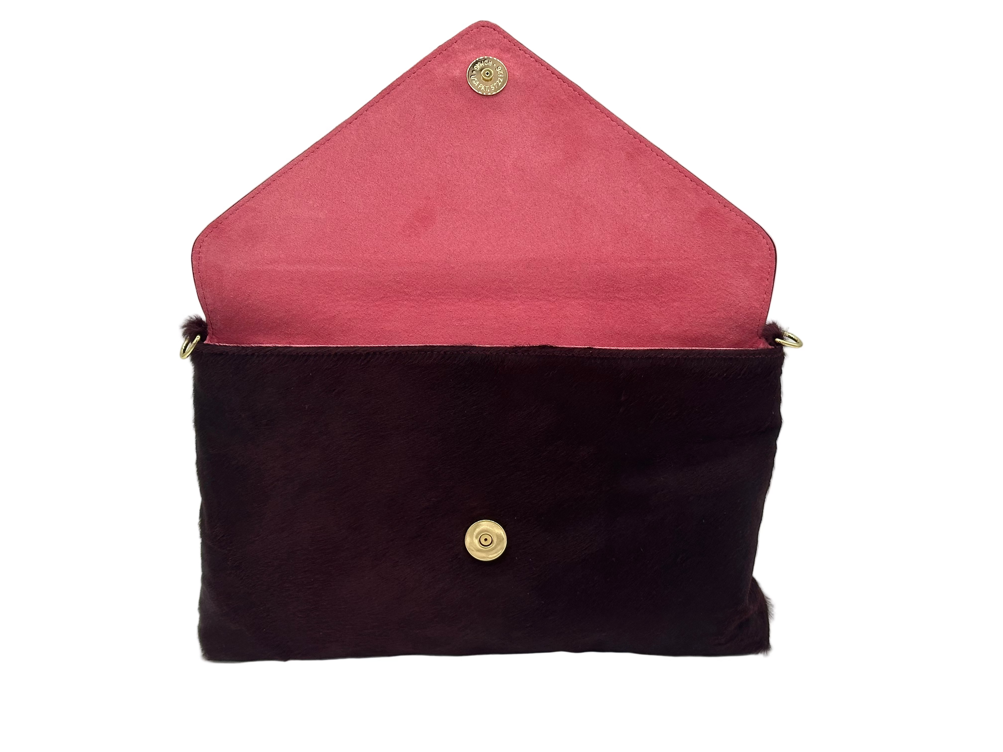 Bella Clutch- Bordeaux Haircalf
