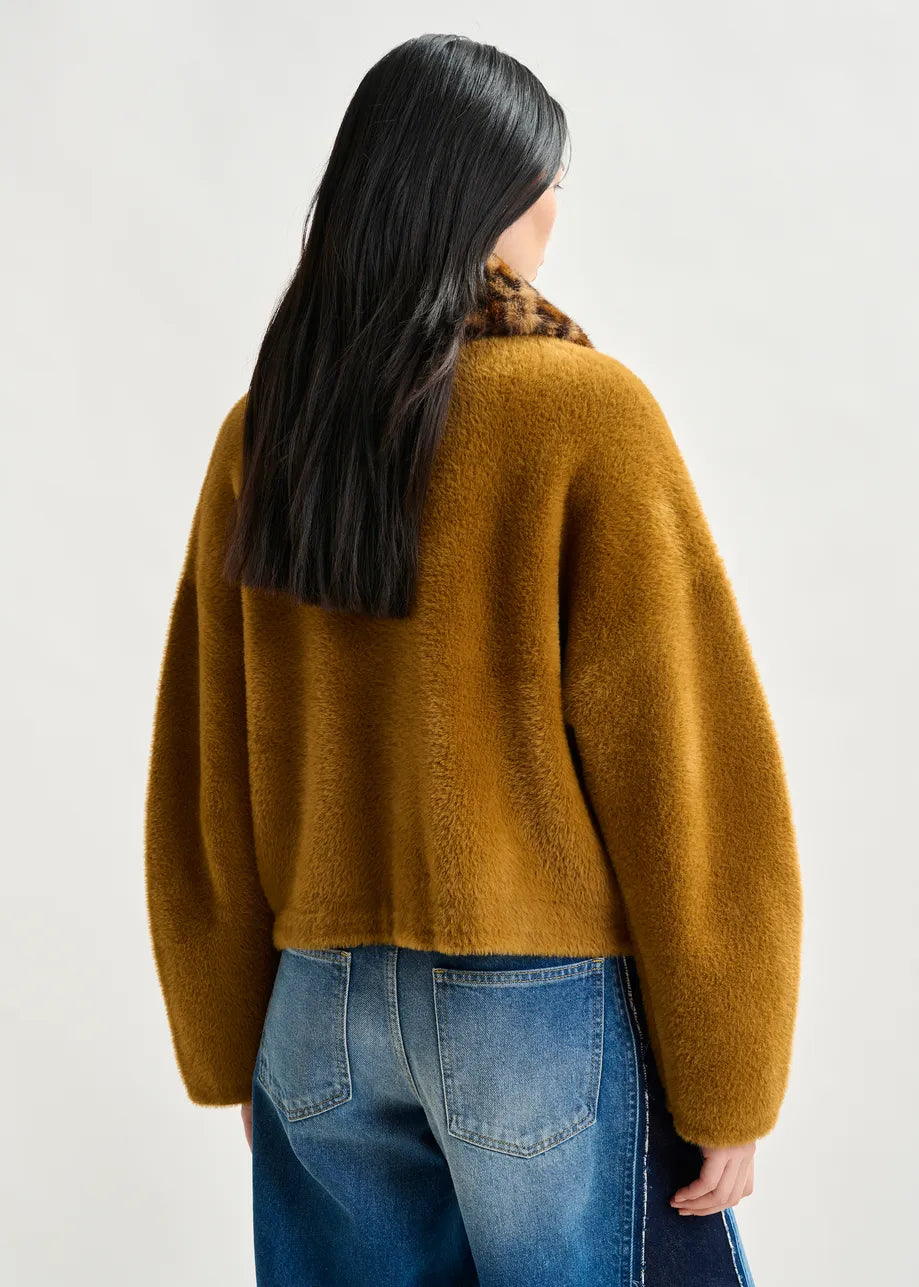 Intention Leopard Faux Fur Jacket