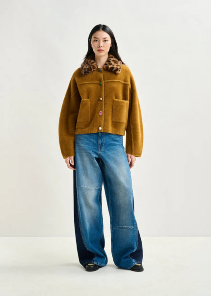 Intention Leopard Faux Fur Jacket