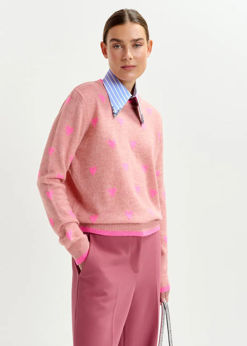 Isa Heart Wool Blend Sweater