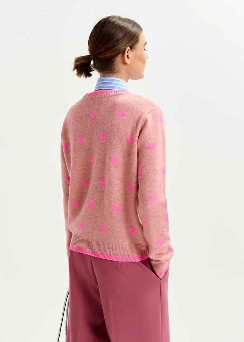 Isa Heart Wool Blend Sweater